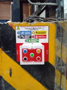 Mando activación 5 Botones  planta Dimel Ingenieria